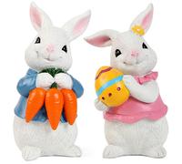 Easter Bunny Statue Creative Rabbit Figurine Cute Home Ornaments for Garden Yard