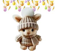 Easter Bunny Stuffed Animal - Cute Plush Toy Rabbit with Soft Fabric, Mini Doll, Handmade Charming | for emotional suport Gift Idea, Small Decorations Girls Boys Bedroom Desk Display Holiday Basket F