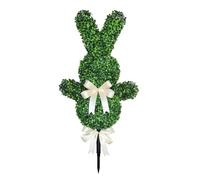 Easter Bunny Topiary - 35.4 Inches Easter Boxwood Tree, Bunny Greenery Topiary With Gsround Spike | For Porch Garden Patio Lawn Backyard Home Workplace And Others
