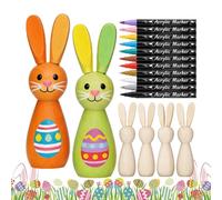 Easter Bunny Wooden Decor - Wooden Easter Bunny | Seasonal Decoration | Paint Your Own Rabbit Figure | Holiday Decor | Paint Your Own Rabbit Figure,for Kids Teens Adults Craft Lovers Art Teachers