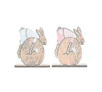 Easter bunny wooden ornaments Happy Easter home decoration Easter egg party decor hanging Easter