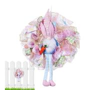 Easter Bunny Wreaths Front Door, Handmade Rustic Garland, Reusable Holiday Decoration with Carrot Design, Farmhouse Style Wall Accent, Festive Party Supplies Ornament, Charming Living Room Decor