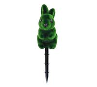Easter Bunny Yard Stakes, Green Rabbit Shape Ground Inserts, Easter Spring Theme Animal Sign, Decorative 2,56 x 8,66 pollici for Flower Pots, Walkways, and Patios