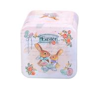 Easter Candy Boxes - Easter Rabbit Treat Storage Case | Tin Box Container with Decorative Design, Iron Candy Holder with Compact Size for Cookie Snack Gathering, Party Favor Box