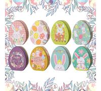 Easter Candy Jar, Set of 8 Egg-Shaped Canisters, Decorative Table Centerpieces, Party Decoration, Food Repository Container, Home, Kitchen, Festive Storage Solution