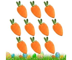 Easter Candy Treat Bags, Velvet Rabbit Ear Bags, Carrot Gift Bags for Spring, Easter Basket Stuffers Bags, Carrot Candy Bags 14x20cm/5.51x7.87 inches for Party, Holiday Treat Storage Bags
