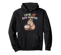 Easter Capybara Funny 67 Egg Hunter Cool Easter Eggs per Bambini Felpa con Cappuccio