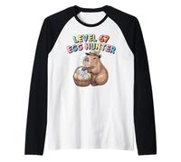 Easter Capybara Funny 67 Egg Hunter Cool Easter Eggs per Bambini Maglia con Maniche Raglan