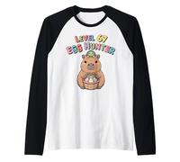 Easter Capybara Livello 67 Egg Hunter Cute Capybara Sea Turtle Maglia con Maniche Raglan