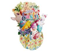 Easter Cards, 3d Spring Holiday Thank You Notecard, Bunny Egg Greeting Stationery with Envelope for Kids Adults Daughter Celebration Invitation Scrapbooking Display Gift