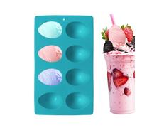 Easter Chocolate Molds Silicone | 8-Cavity Food Grade Easy Release Bakeware | Easter Egg Molds Baking Supplies - for Cookie Candy Jelly Ice Cream Dessert Home Spring Party Birthday