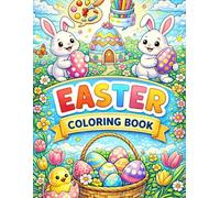 EASTER COLORING BOOK: A Fun Easter Coloring Book for Kids with 36 Cute Pages of Bunnies, Eggs, Chicks, and Springtime Fun