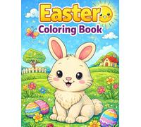 Easter Coloring Book: Cute Easter Coloring Book for Kids Ages 3-8 - Fun Bunny, Eggs, Spring Animals, Easy Coloring Pages, Stress-Free Creative Fun