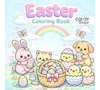 Easter Coloring Book: Cute & Easy Kawaii Designs for Relaxation