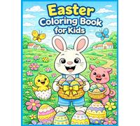 Easter Coloring Book for Kids: 110 Full-Page Cute Comic-Style Coloring Pages with the Easter Bunny, Eggs, Spring Animals & Magical Adventures - Perfect Easter Gift for Boys and Girls Ages 4-8