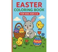 Easter Coloring Book for Kids Ages 3-6: 40 Cute & Easy Designs: Bunnies, Eggs, Chicks and Spring Animals | Big Simple Pages