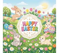 Easter Coloring Book for Kids Ages 4-8: Fun Easter Bunny and Egg Designs for Toddlers and Children, Perfect Spring Gift Basket Stuffer