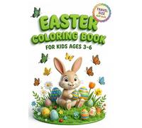Easter Coloring Book for Kids: Cute Holiday Coloring Fun for Kids - 50 Easy Designs in a Convenient Travel Size 6x9 Inch