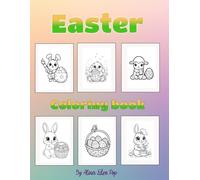 Easter Coloring Book for Kids: Whimsical Spring Coloring Pages with Cute Bunnies, Chicks, Lambs, and Decorated Eggs | Fun Easter Basket Stuffer for ... with 24 Easy-to-Color Designs, Bold and easy