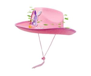 Easter Cowboy Hat - Kids, Hat, Holiday Headwear, Cute Rabbit Cowboy Cap, Festive Headpiece, Colorful Easter Parade Accessory | B