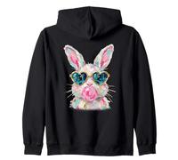 Easter Cute Modern Abstract Bunny Paint Design Felpa con Cappuccio