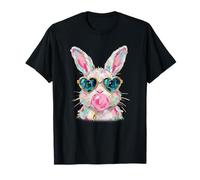 Easter Cute Modern Abstract Bunny Paint Design Maglietta