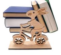 Easter Decor - Boxwood Bunny Figurines - Easter Statues With Floral Cart | Cycling Rabbit Festival Desk Decorations For Shelf Desk Entryway Office Shops Living Room Bedroom Cabinets Porch Garden