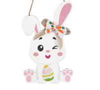 Easter Door Decoration, Easter Bunny Door Sign, Cartoon Bunny Welcome Sign, Easter Porch Decoration Sign, Decorative Bunny Wall Sign, Easter Theme Door Decor, Clear Printing Bunny Sign