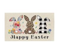 Easter Doormat - Poliestere 60 x 1 x 40 cm | Assorbente Happy Easter Welcome Mat, non Slip Spring Farmhouse Rug | Easters Entrance Mat for Front Door, Outside Entry Home Decor