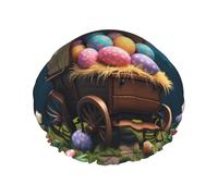 Easter Egg Art - Cuffia da doccia impermeabile riutilizzabile per donne, copertura elastica per capelli, per bagno, spa, viaggi e uso quotidiano