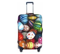 Easter Egg - Copribagagli da viaggio, elastico, per valigie, 45-81 cm, nero, X-Large