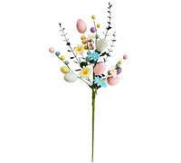 Easter Egg Floral Picks - ABS Artificial Easter Flower | Holiday Spring Home Decor, Artificial Easters Spray Vine For Floral Arrangement Party Vase Table Centerpiece Gathering