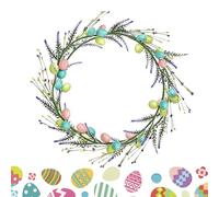 Easter Egg Garland-5ft Artificial Spring Foliage For Mantle & Entryway, Pastel Egg Floral Greenery For Indoor Home Decor, Flexible Spring Vine For Window, Porch & Easter Party Backdrops