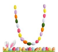 Easter Egg Garland - Decorative Felt Ball, Colorful Spring-Themed Decorative Felt Ball Banner | Easter Party Pastel Egg Banner | For Trees Window Door Wall Staircase Porch Fireplaces Indoor OutdoorS