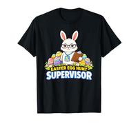 Easter Egg Hunt Supervisore Umoristico Bunny Appunti Primavera Maglietta
