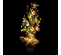 Easter Egg Ornaments, Realistic Potted Easter Eggs with Led Lights, Spring Tabletop Ornaments with Burlap Base, Lighted Tabletop Tree, For Home Living Room Tovaglia Fireplace Party Wedding Family