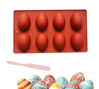 Easter Egg Silicone Mold for Baking, 3 Pack 24 Cavity Food-Grade Chocolate Molds, Non-Stick Egg Shaped Easter Freezer Mold Set for DIY Baking, Jello, Pastry, Muffin, Bread,Ice Cube (G)