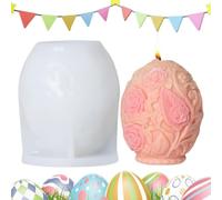 Easter Egg Silicone Mold, Reusable Candle Mold for Spring, Sturdy Epoxy Resin Casting Molds with Quality Easy Release Design for Chocolate Candy Baking Diy Crafts Holiday Decor Home Seasonal Use