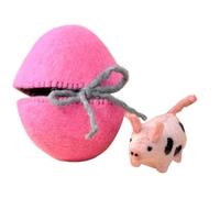 Easter Egg Toys - Stuffed Animal, Compact Felt Plushy Measuring 7.5x7.5cm with Soft Lightweight 100g Build Enhancing Bedroom Shelf Table Study Nursery Display for Men Kid Boys Girls Teens Adults