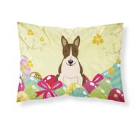 Easter Eggs Bull Terrier Dark Brindle Fabric Standard Pillowcase