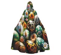 Easter-Eggs-Floral-Animal - Mantello con cappuccio da strega, costume di Halloween con cappuccio