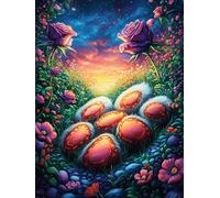 Easter Eggs in Magical Forest Rompicapo 1000 Pezzi Per Regalo Di Anniversario Cartone Rigido Per Coppie Accompany Fairy Tale Cute Incastro Perfetto Per Serate in Casa Edizione Esclusiva Da Passatempo