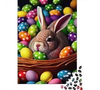 Easter Eggs Rabbit 1000 Piece Jigsaw for Adults Paper Puzzle Brain Training Home Decor Gift 38x26cm/1000pcs