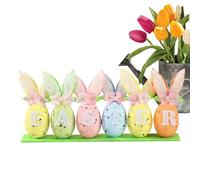 Easter Eggs - Spring Party Supplies for Classrooms | Pastel Painted Shells with Speckled Texture & Hanging Ribbon Loops for Bedrooms, Kitchens, Offices and Farmhouse Dining Tables Centerpieces