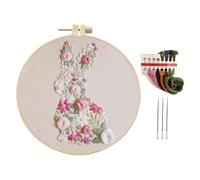 Easter Embroidery Kit - Beginner Embroidery Kit | Sewing Kit | Easter Embroidery Kit | Bunny Embroidery Kit per adulti | Easter Sewing Kit con filo e gancio | Classic Embroidery Stitches Kit