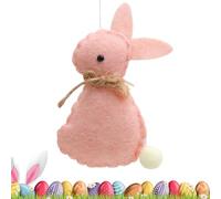 Easter Felt Ornaments, Bunny Figurine Rope, Craft Decor, Holiday Supplies for Living Room, Exquisite Rabbit Holiday for Home, Easter Decorations 10 x 7 cm Multicolor