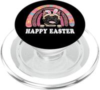 Easter French Bulldog Dog Bunny Eggs Hunting Boho Rainbow PopSockets PopGrip per MagSafe