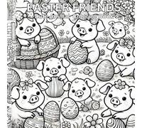 EASTER FRIENDS: Cute Animal Coloring Book