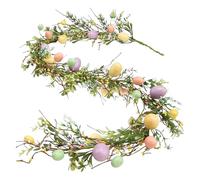 Easter Garland - 180 cm Easter Egg Garland, Artificial Holiday Ornament, 80 cm Artificial Spring Easters Egg Wreath Decoration, Artificials Spring Garlands Ornaments for Home Party Mantle