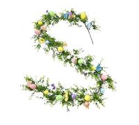 Easter Garland - 6ft Reusable Spring Decor | Artificiale Flower Easter Table Garland For Table, Tree, Mantle, Door, Wall, Indoor, Farmhouse, Yard, Patio, Porch & Party Decoration